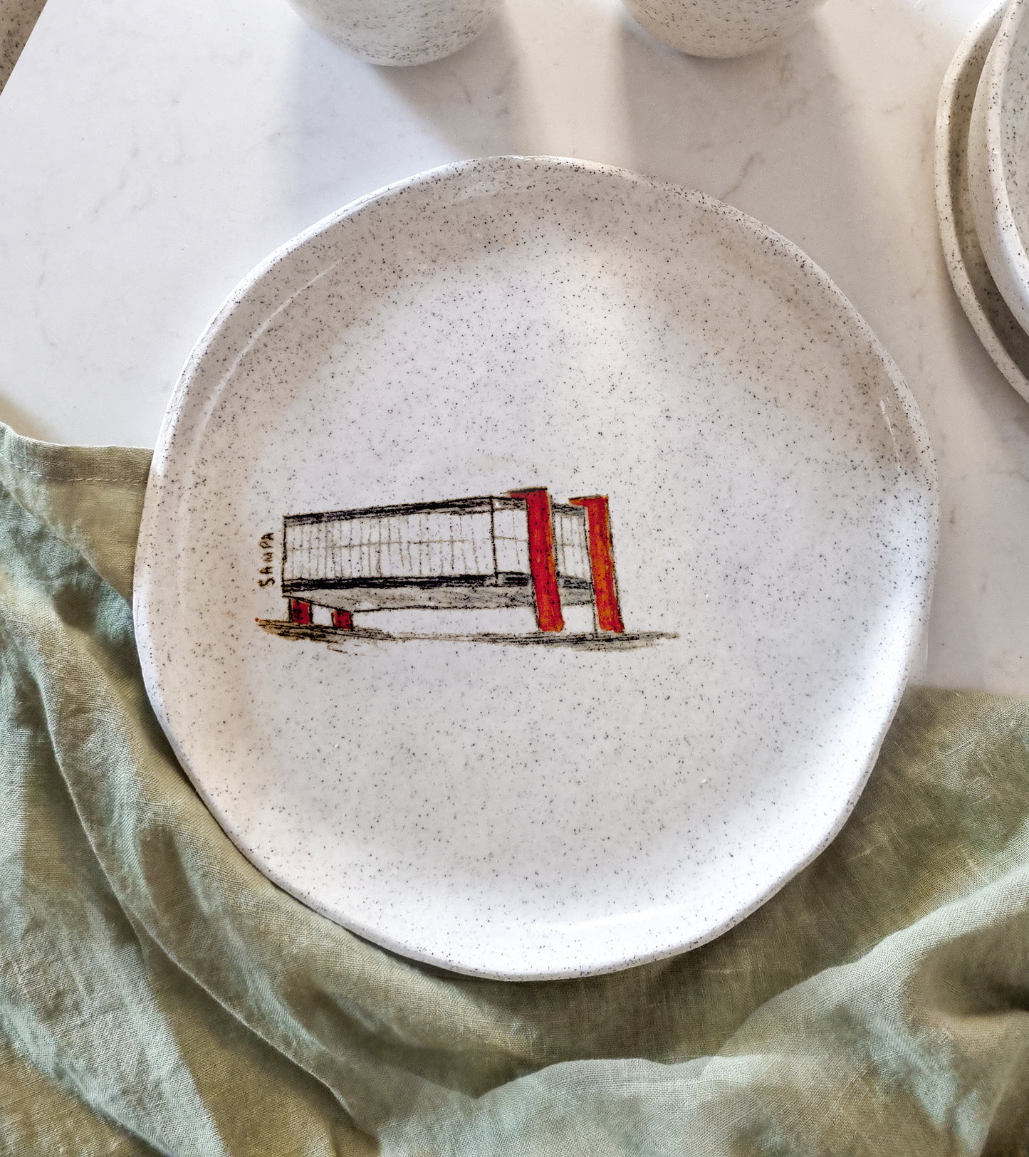 Pre-order | Illustrated Ceramic Plate (Rounded)