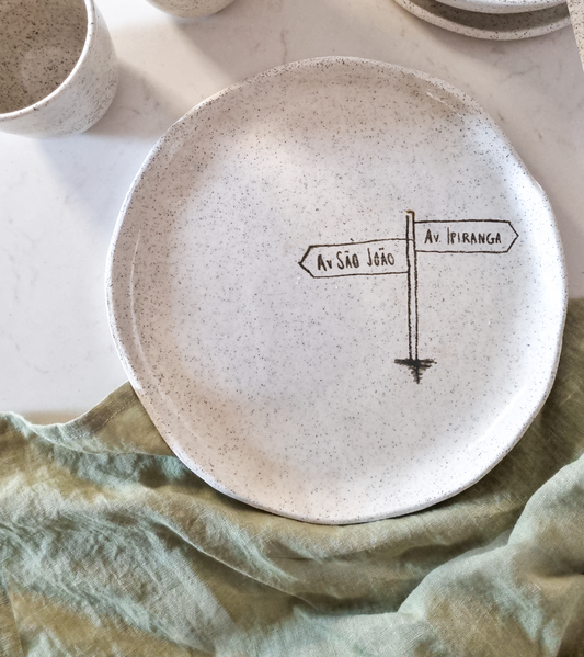Pre-order | Illustrated Ceramic Plate (Rounded)
