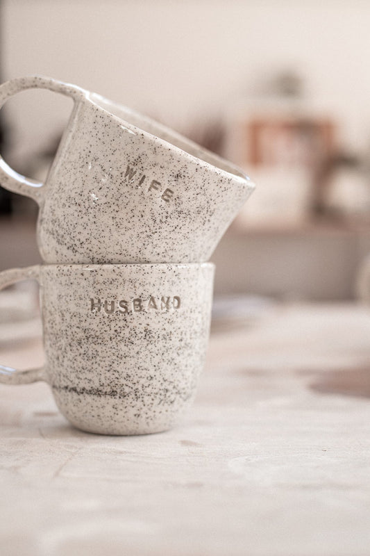 Pre-order | Personalised Ceramic Mug (wheel thrown) - write anything you want on it!