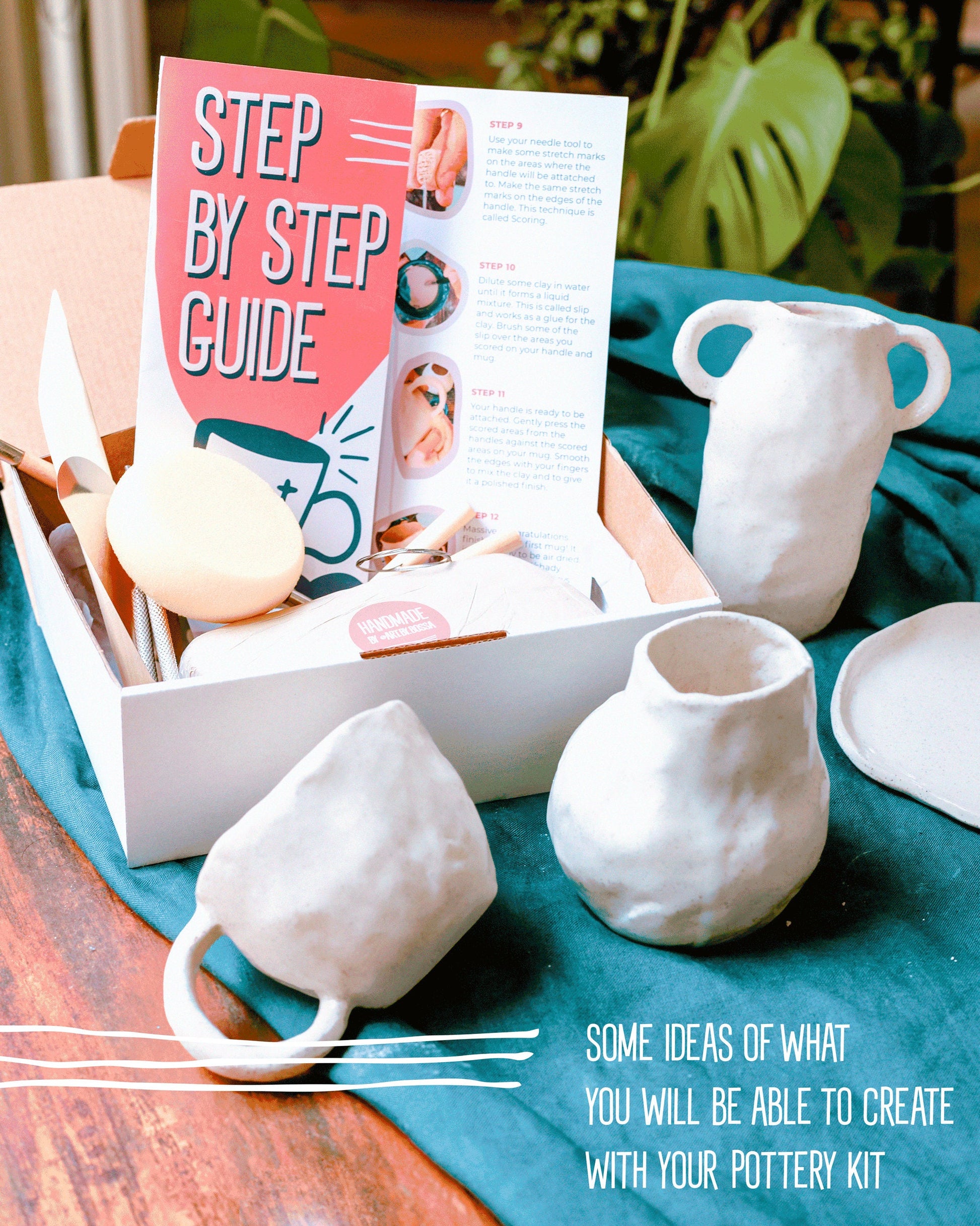 DIY Pottery Kit | Clay Kit to make your own pottery mug or ceramic planter  | in stock