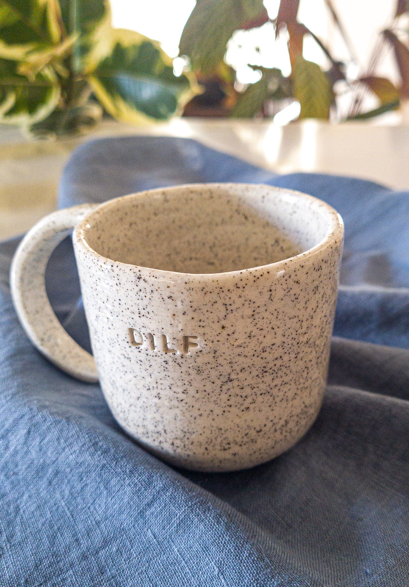 Pre-order  Personalised Ceramic Mug (wheel thrown) - write anything y –  Art By Bossa